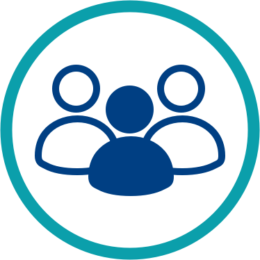 Icon showing 3 people 